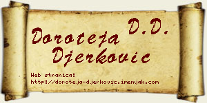 Doroteja Đerković vizit kartica